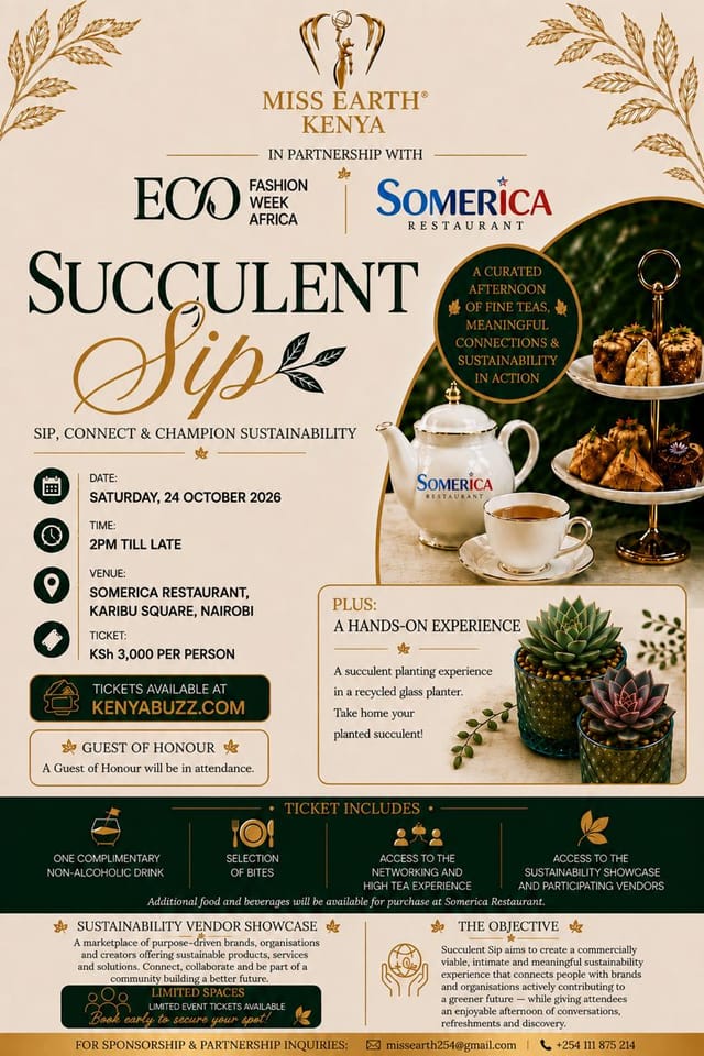 Miss Earth Kenya Presents: Succulent Sip